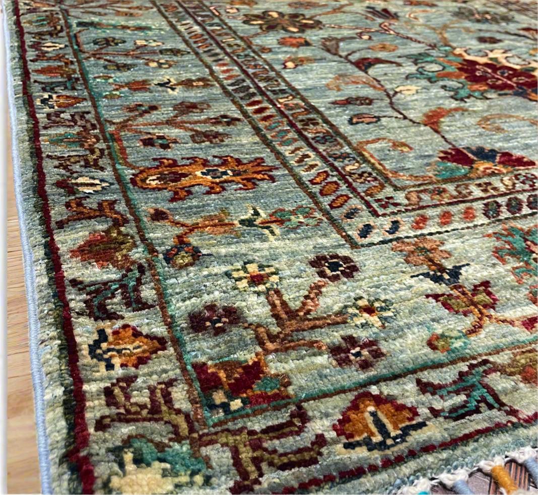 Afghan Hand Knotted/ Knitted Living Room/Dining Room Chob Rang(Shawl Design) Area Rug 4.82ftx3.3ft (CH-M-4.82x3.3-6-N) (Kabul)